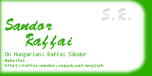 sandor raffai business card