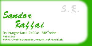 sandor raffai business card